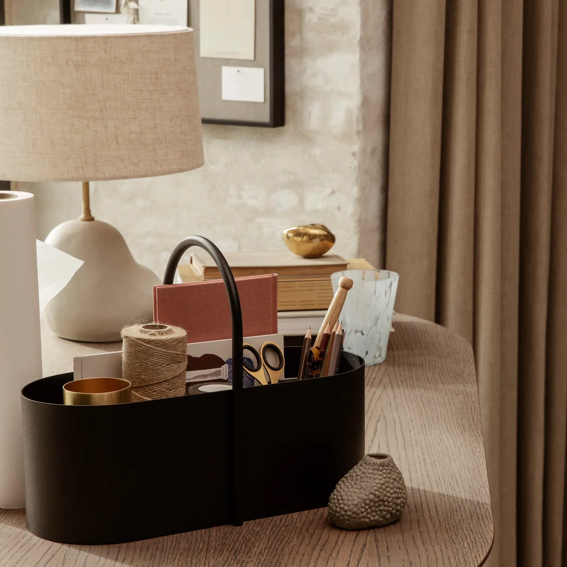 Grib Toolbox storage box, black Ferm Living