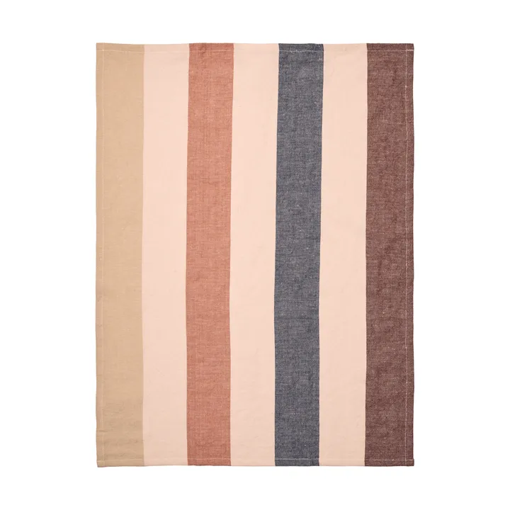 Hale kitchen towel 50x70 cm - Cashmere-mocha-indigo blue - Ferm Living