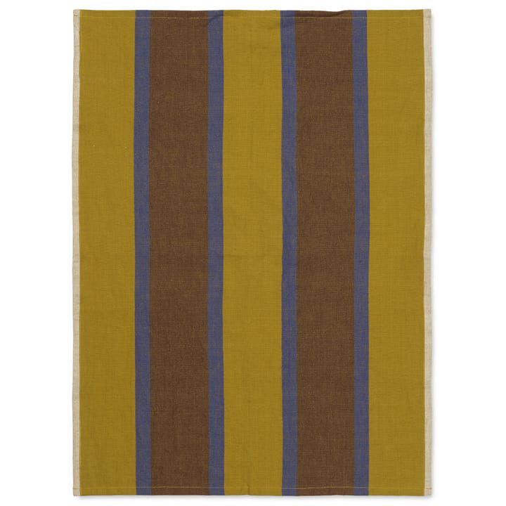 Hale kitchen towel 50x70 cm - Lime-bright blue-chocolate - Ferm Living