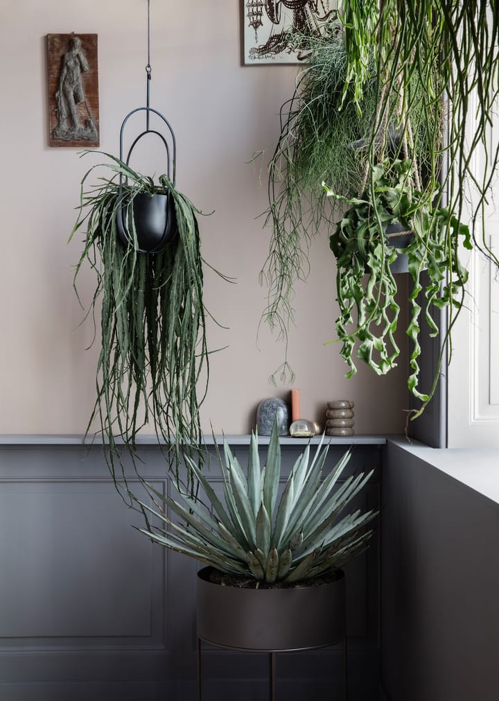 Hanging deco pot hanging flower pot Ø18.5 cm, Black Ferm Living