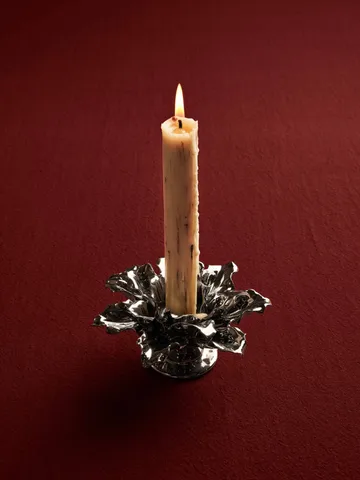 Holly Leaf candle holder - Silver - Ferm Living