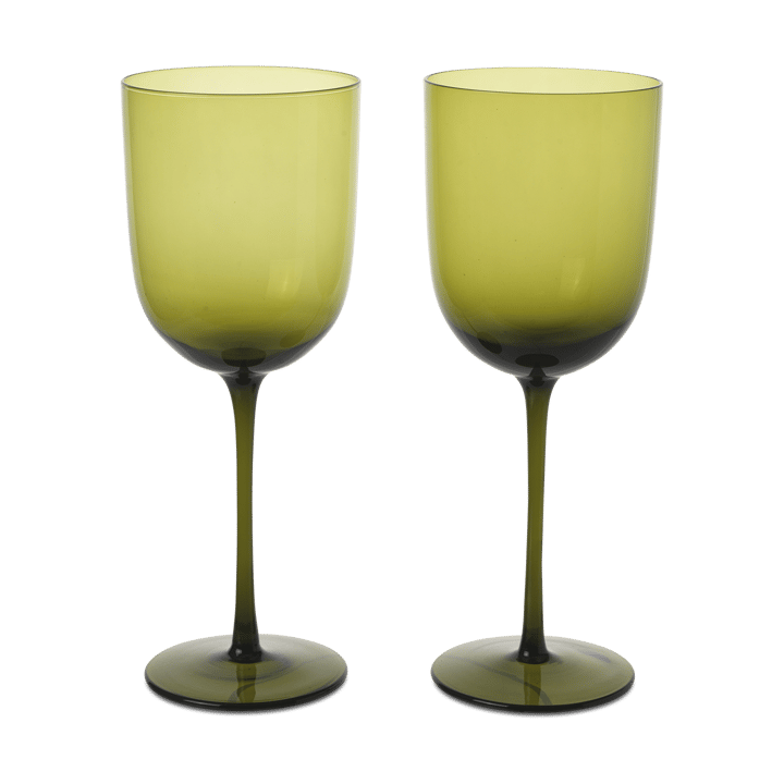 Host red wine glass 36 cl 2-pack, Moss Green Ferm Living