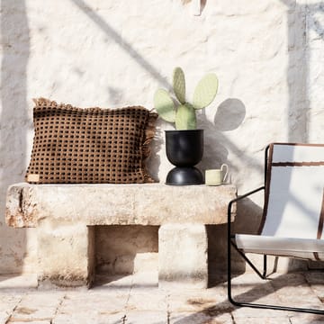Hourglass flower pot extra small Ø21 cm - Black-dark grey - Ferm Living