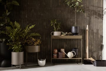 Hourglass flower pot extra small Ø21 cm - Black-dark grey - Ferm Living