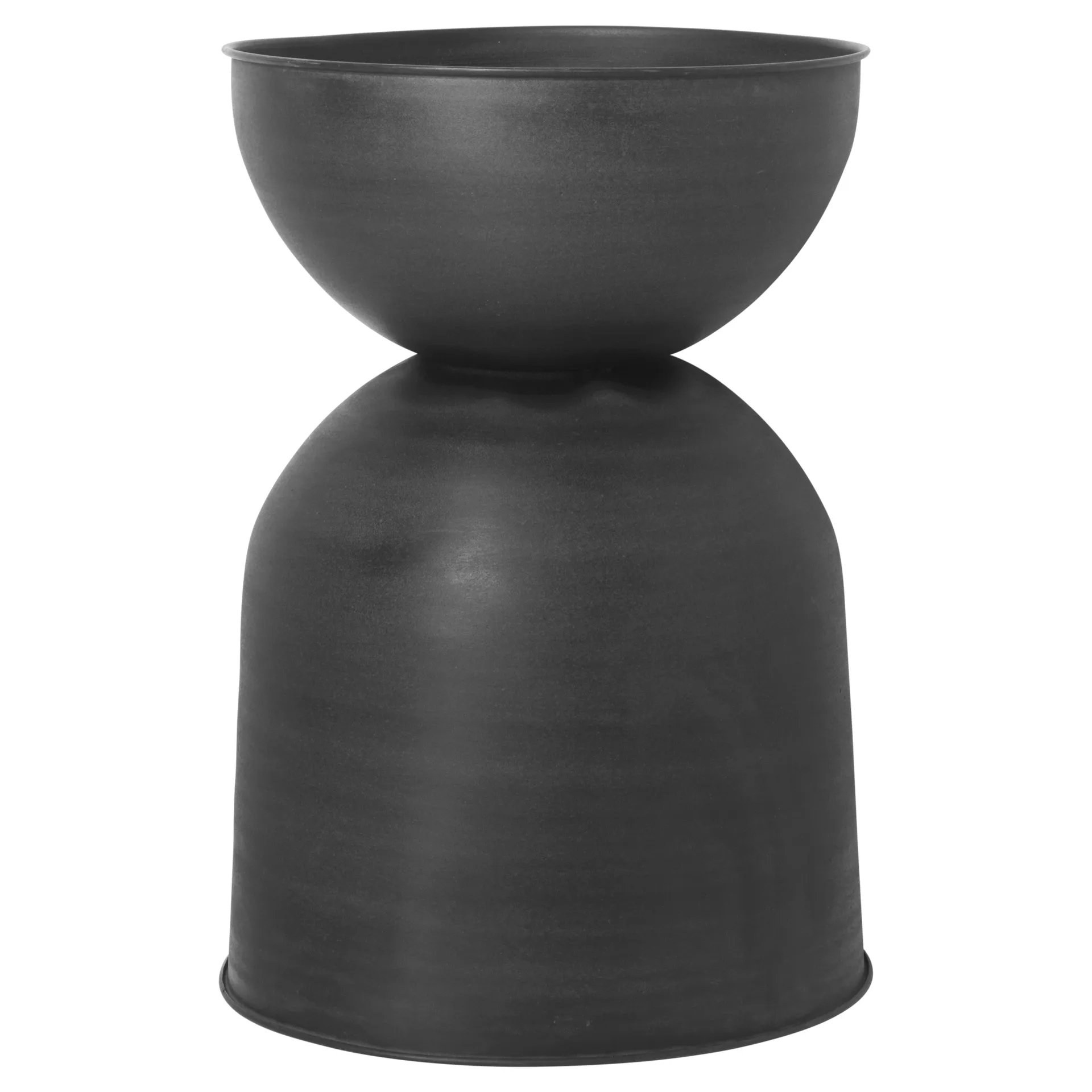 Hourglass flower pot large Ø50 cm, Black-dark grey Ferm Living