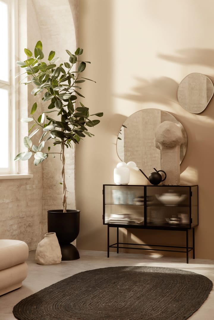 Hourglass flower pot medium Ø41 cm, Black-dark grey Ferm Living