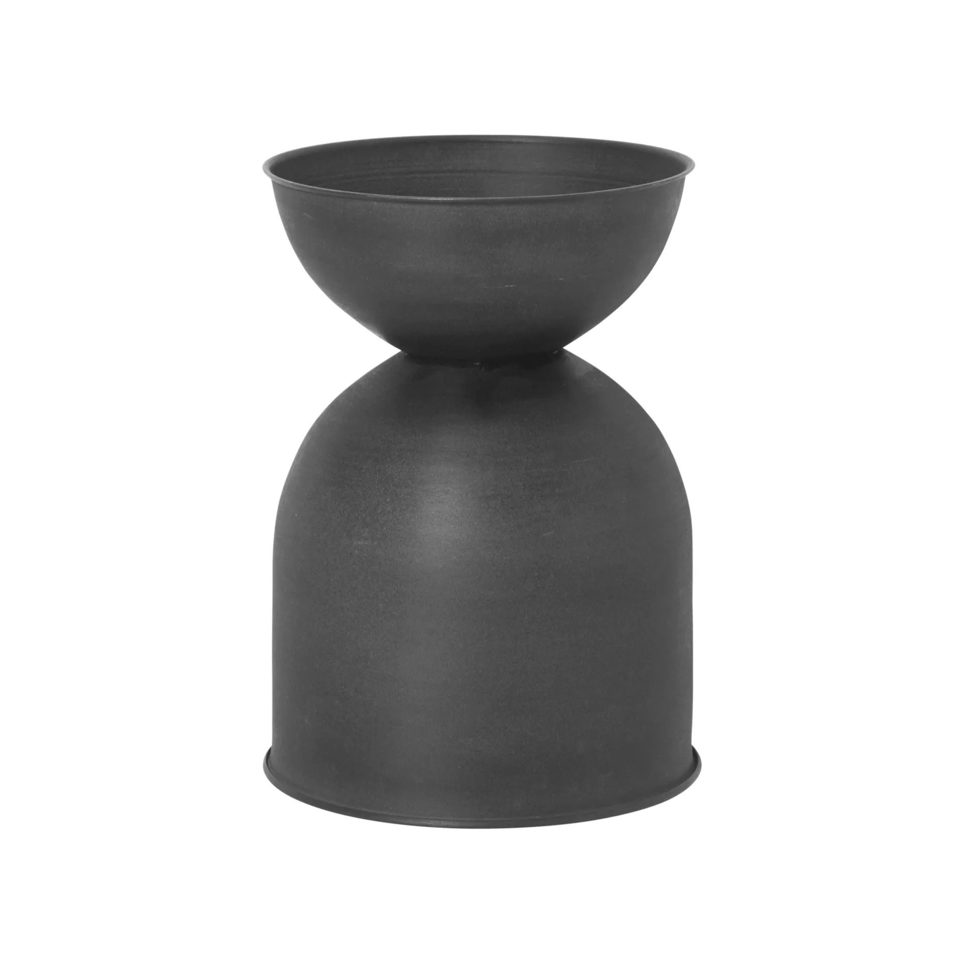 Hourglass flower pot small Ø31 cm, Black-dark grey Ferm Living