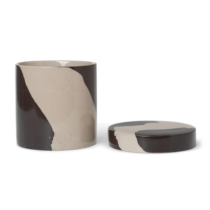 Inlay storage jar Ø14.5 cm, Sand-brown Ferm Living