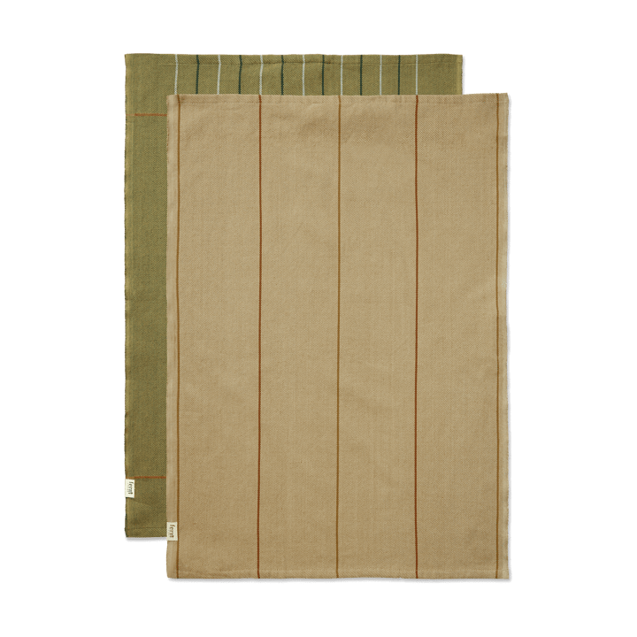 Ito kitchen towel 50x70 cm 2-pack - Seaweed-flax - Ferm Living
