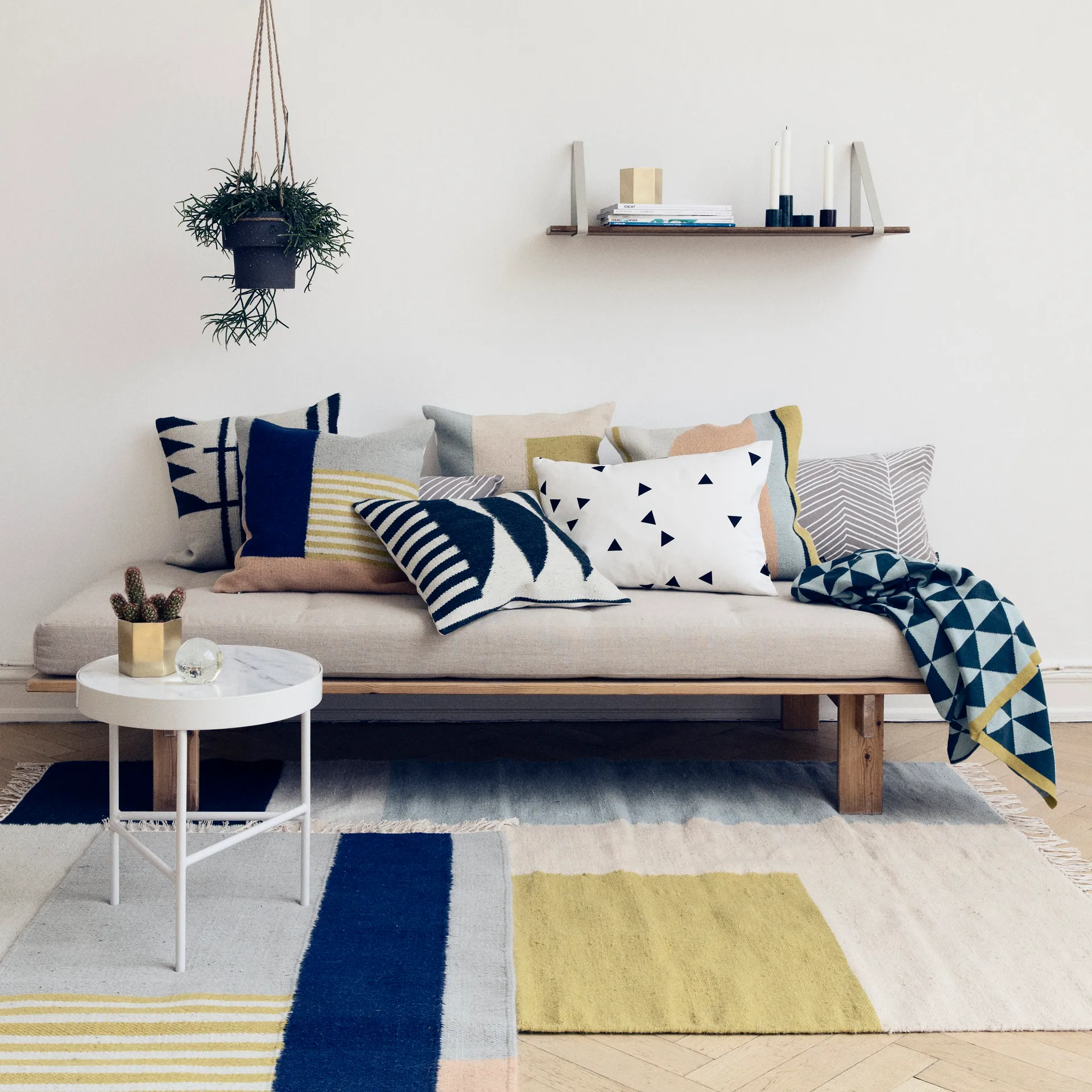 Kelim cushion 50x50 cm, squares Ferm Living