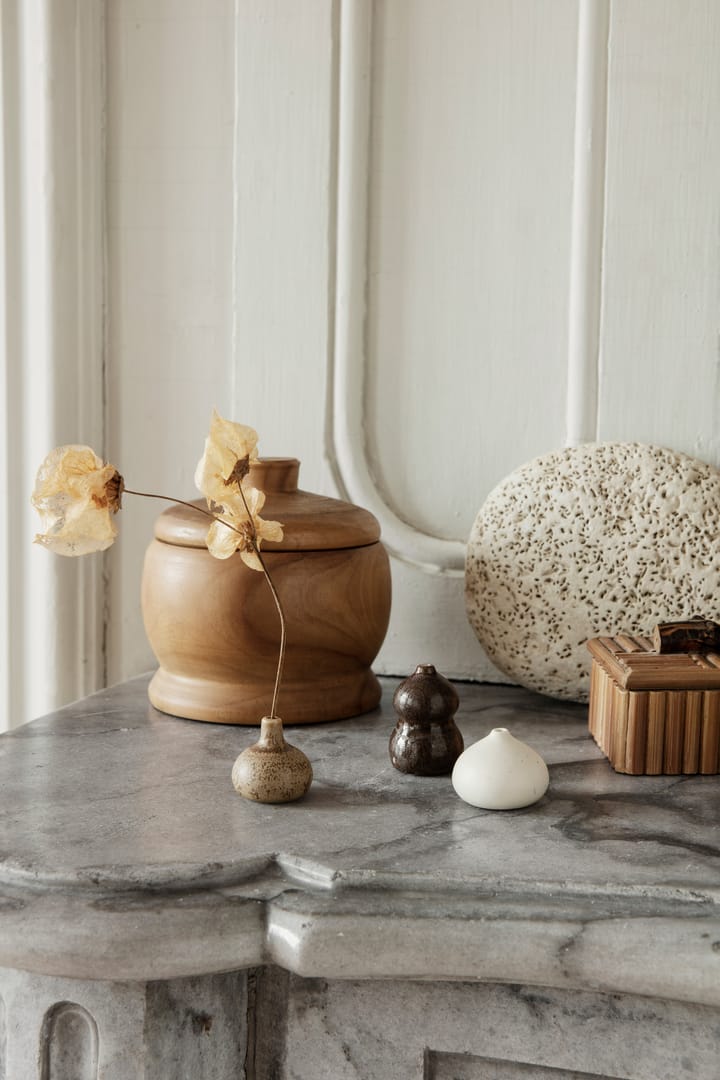 Komo vasee mini set of 3, Brown-white Ferm Living