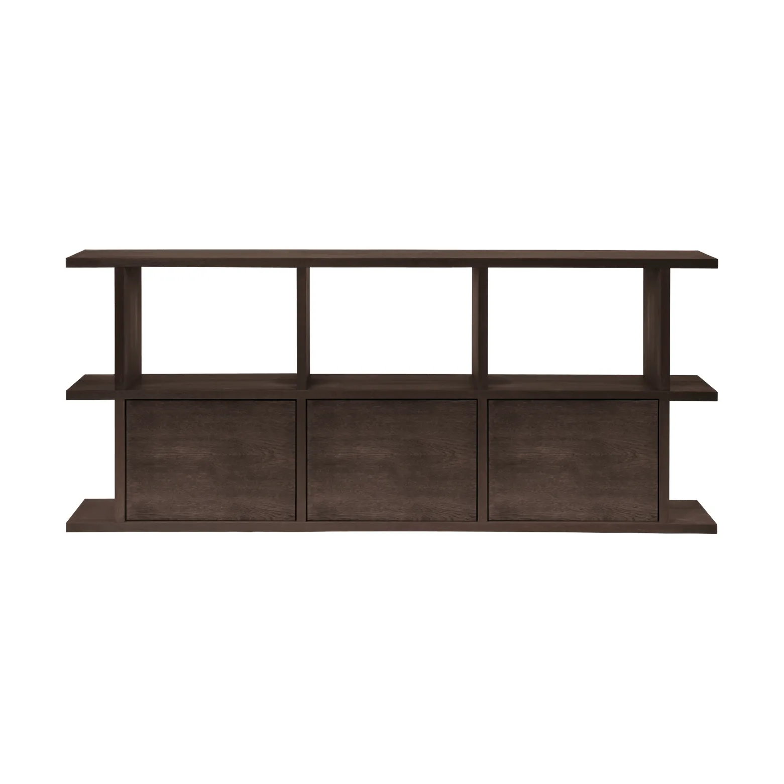 Kona bookshelf 3x2, Dark stained, incl. 3 cabinet inserts Ferm Living