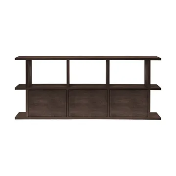 Kona bookshelf 3x2 - Dark stained, incl. 3 cabinet inserts - Ferm Living