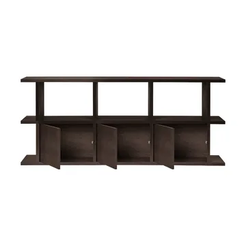 Kona bookshelf 3x2 - Dark stained, incl. 3 cabinet inserts - Ferm Living