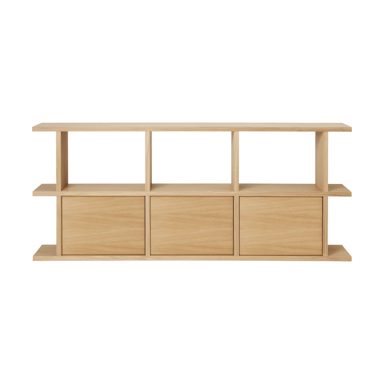 Kona bookshelf 3x2, Natural oak, incl. 3 cabinet inserts Ferm Living