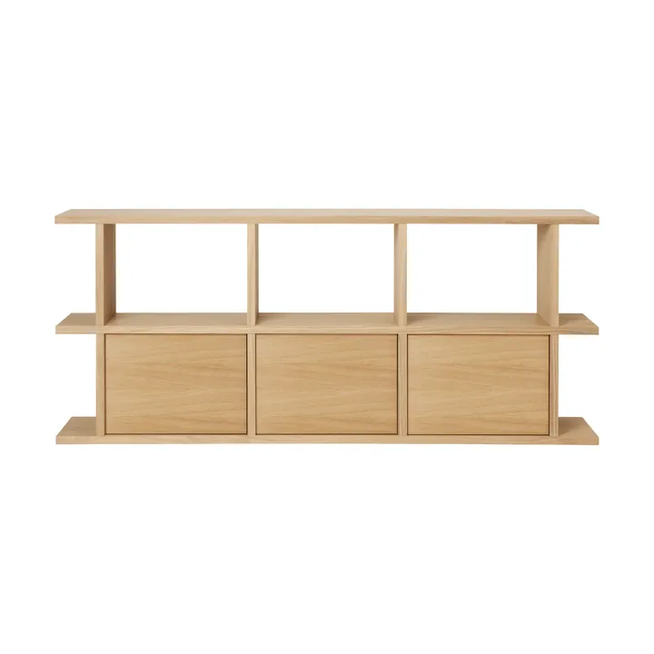 Kona bookshelf 3x2 - Natural oak, incl. 3 cabinet inserts - Ferm Living