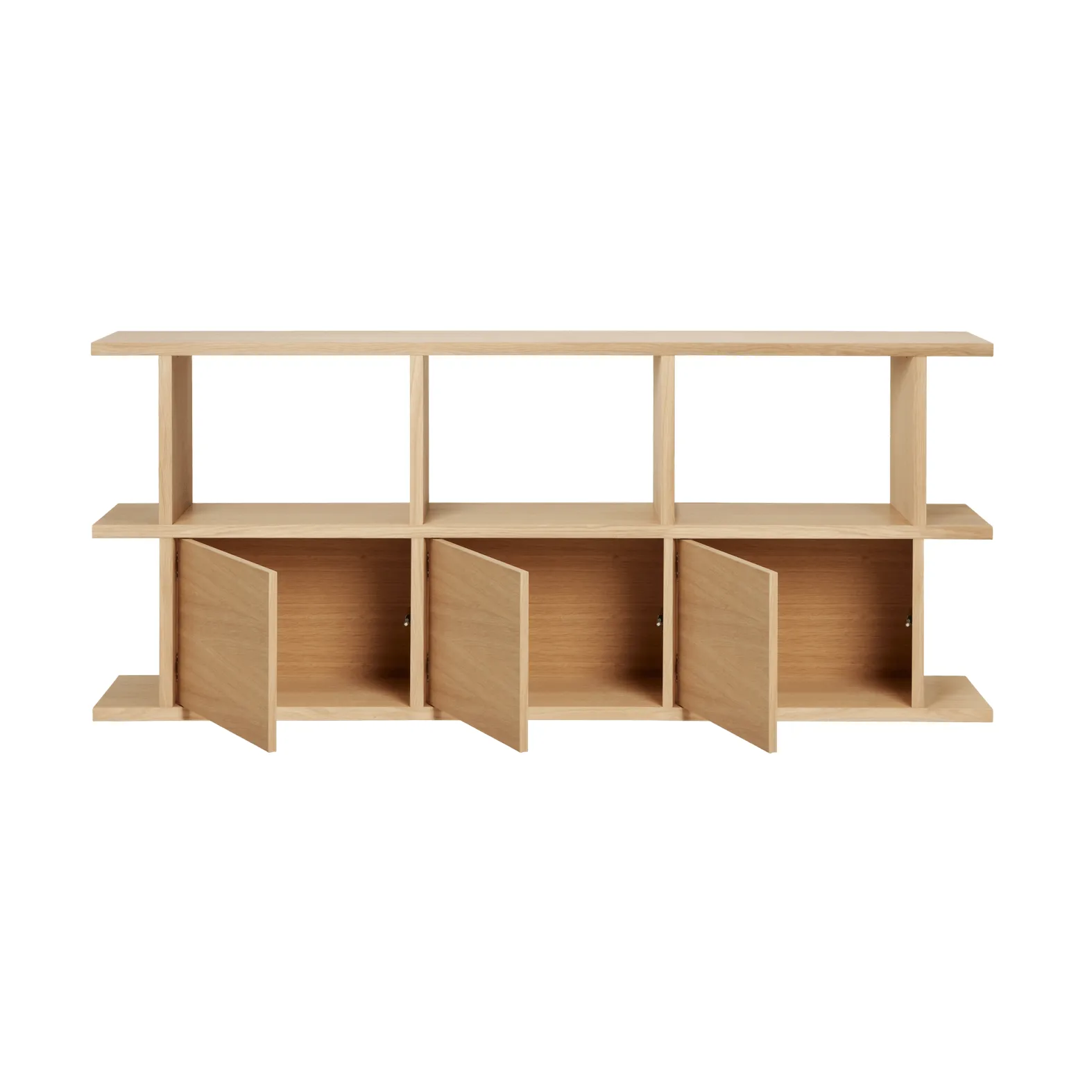 Kona bookshelf 3x2, Natural oak, incl. 3 cabinet inserts Ferm Living