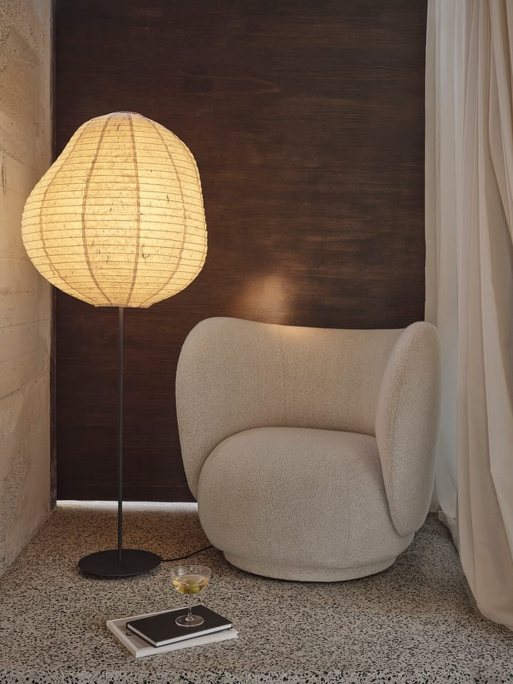 Kurbis floor lamp high, Natural-black Ferm Living