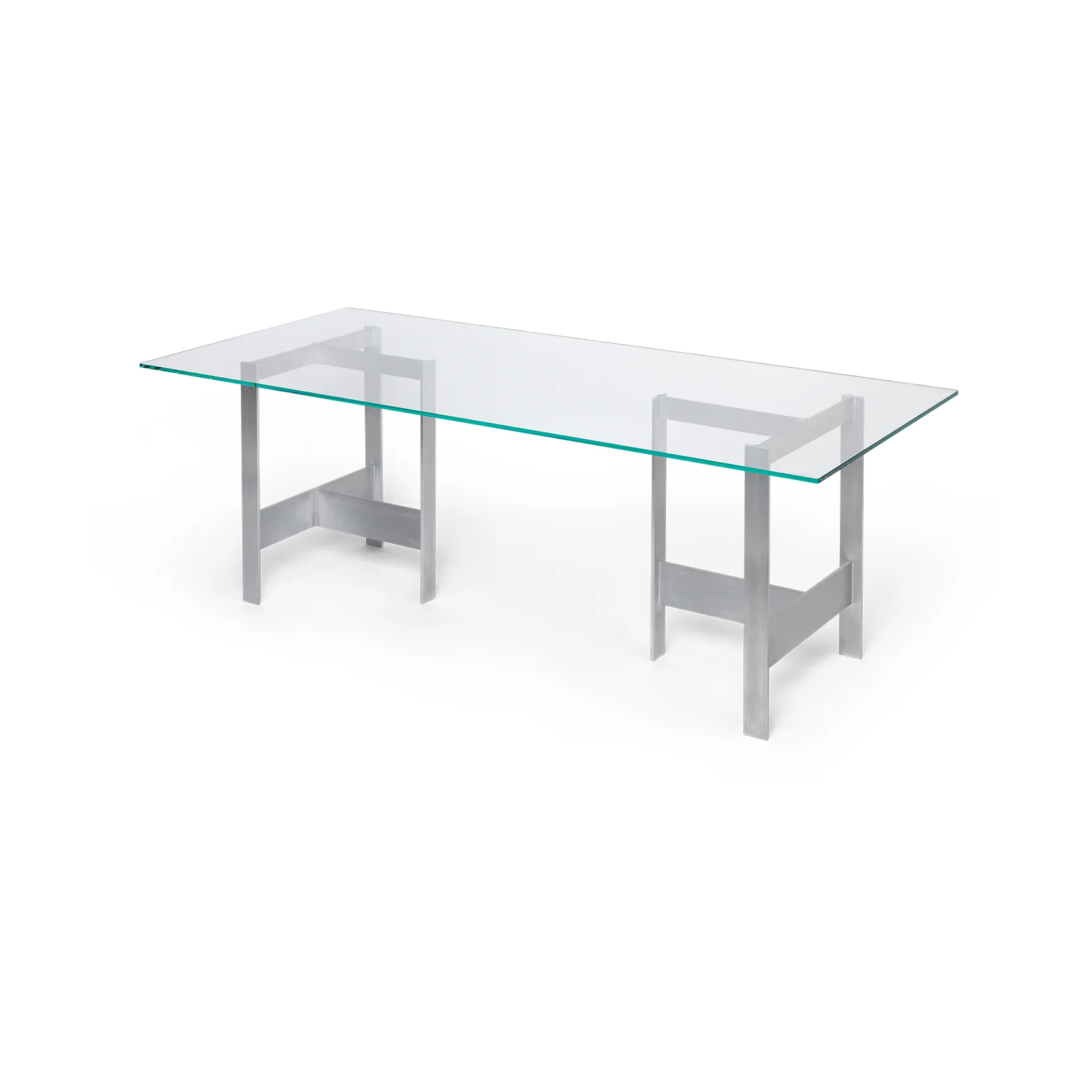 Lager dining table 90x200 cm, Glass-aluminium Ferm Living