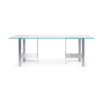 Lager dining table 90x200 cm - Glass-aluminium - Ferm Living