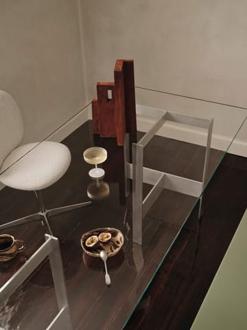 Lager dining table 90x200 cm - Glass-aluminium - Ferm Living
