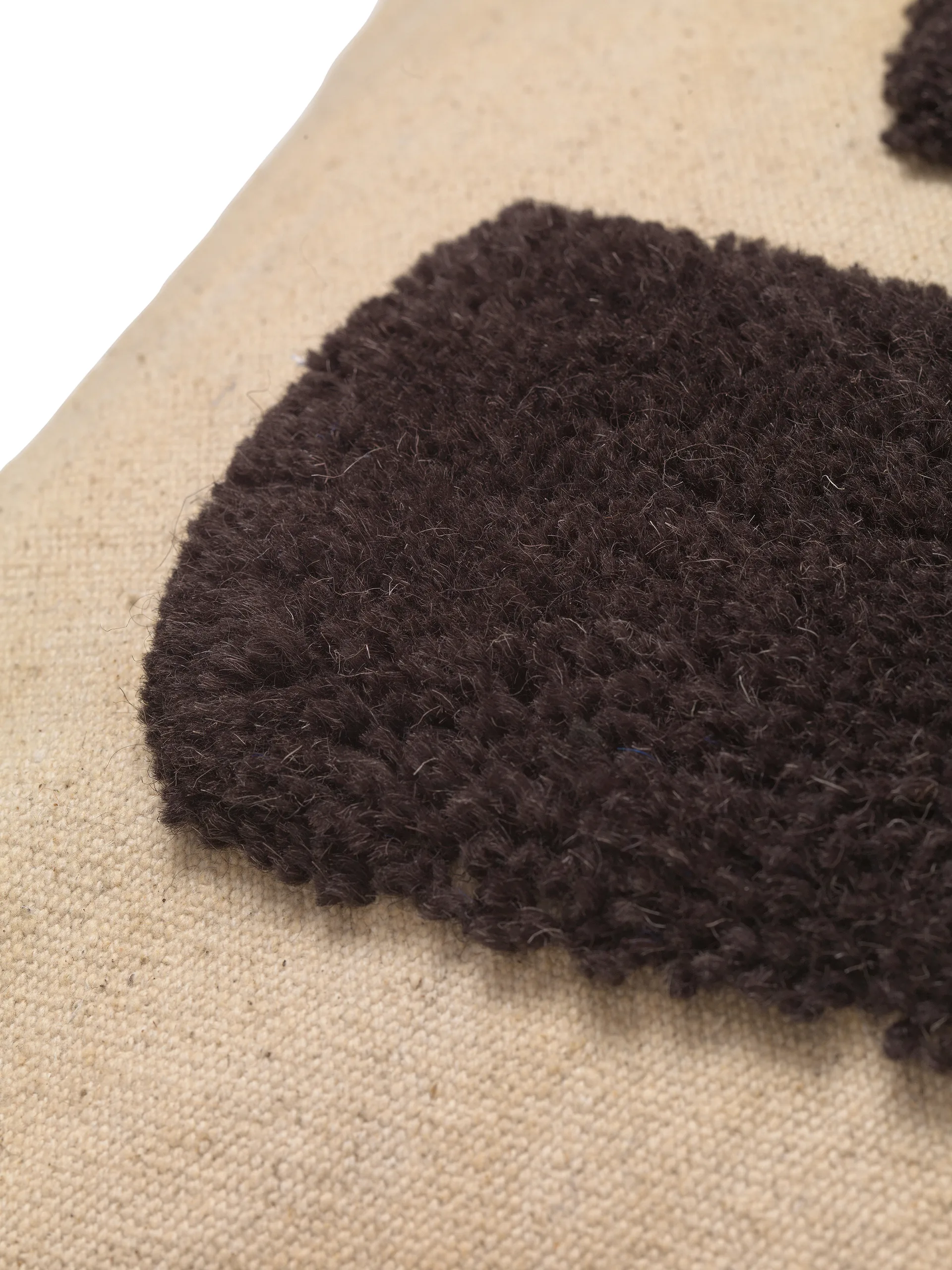 Lay cushion 50x50 cm, Sand / Dark Brown Ferm Living