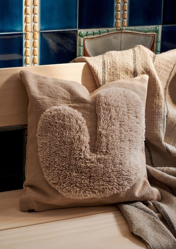 Lay cushion 50x50 cm, Sand / Off-white Ferm Living