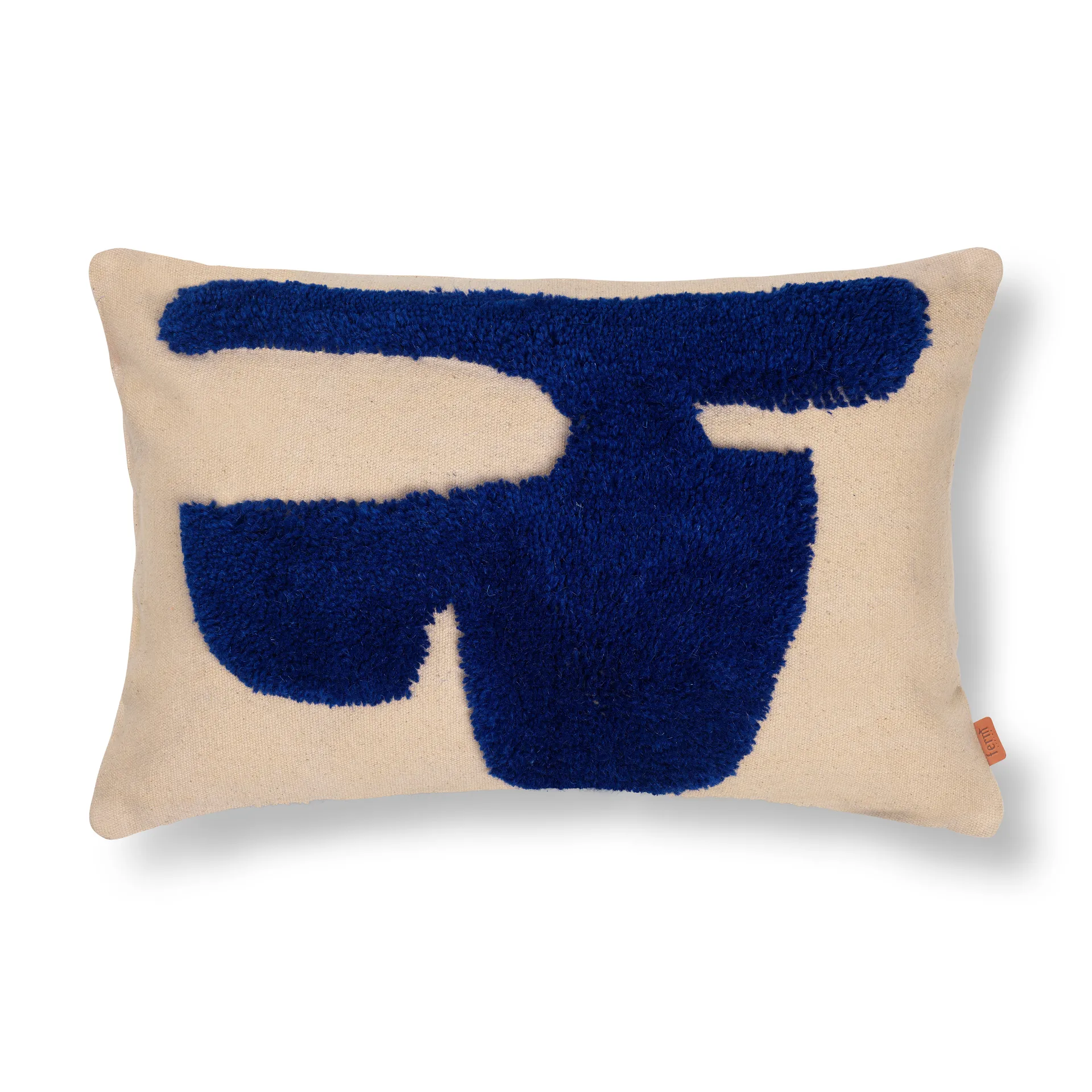 Lay rectangular cushion 40x60 cm, Sand / Bright Blue Ferm Living