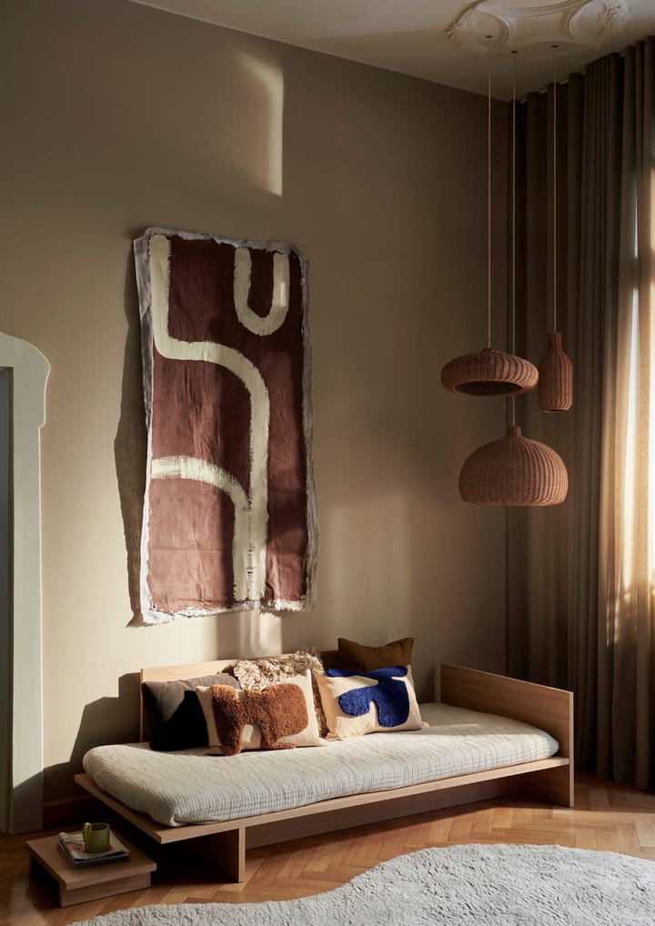 Lay rectangular cushion 40x60 cm, Sand / Bright Blue Ferm Living