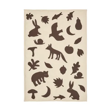 Lunden blanket - Off-white-dark chocolate, 80x110 cm - Ferm Living