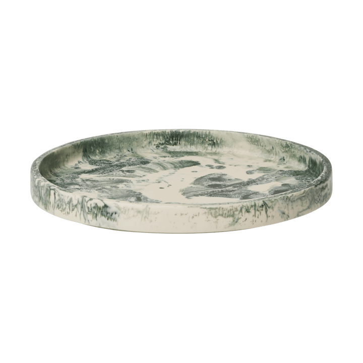 Mist decorative tray Ø30 cm - Emerald-off-white - Ferm Living