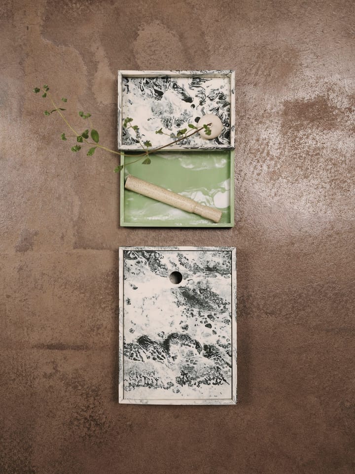 Mist storage box 15x20 cm, Emerald-off white Ferm Living