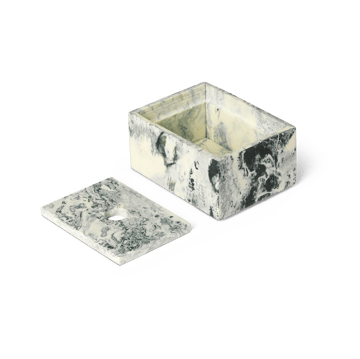 Mist storage box 7,5x10 cm - Emerald-off white - Ferm Living