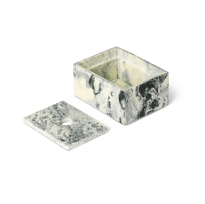 Mist storage box 7,5x10 cm, Emerald-off white Ferm Living