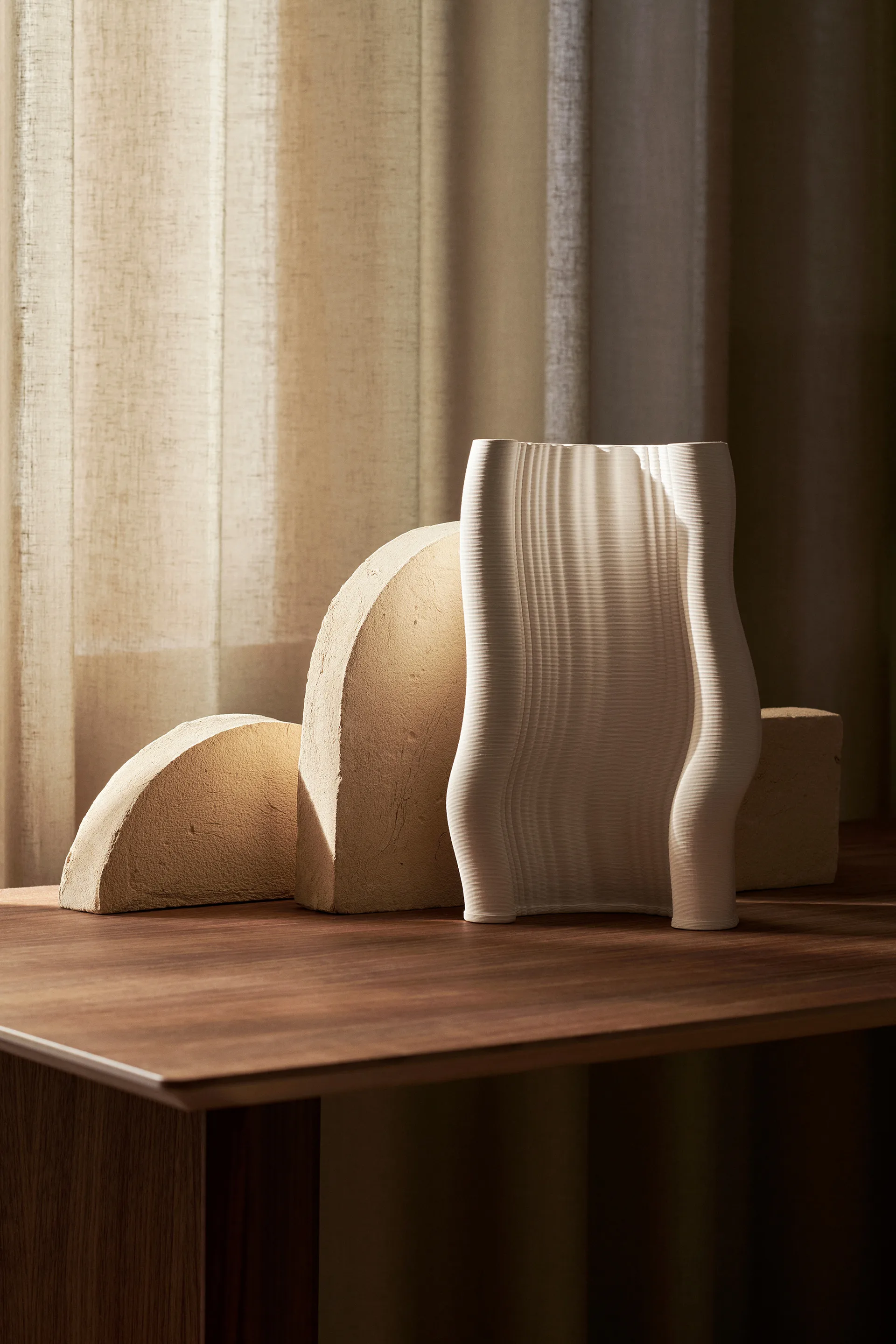 Moire vase 19x30 cm, Off-white Ferm Living