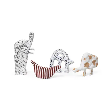 Mumbo sculpture 14,5x18,5 cm - White-blue - Ferm Living