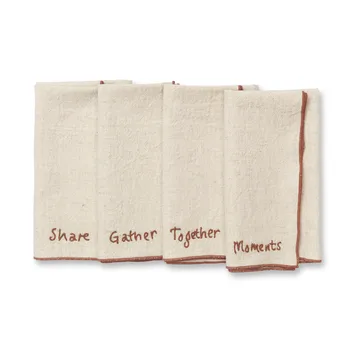 Occasions napkins 4 pieces - Natural - Ferm Living