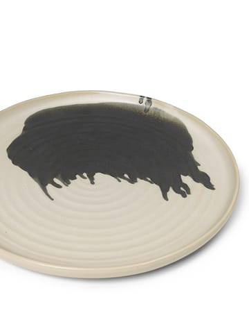 Omhu Centrepiece serving plate ⌀36 cm - off white-charcoal - Ferm Living