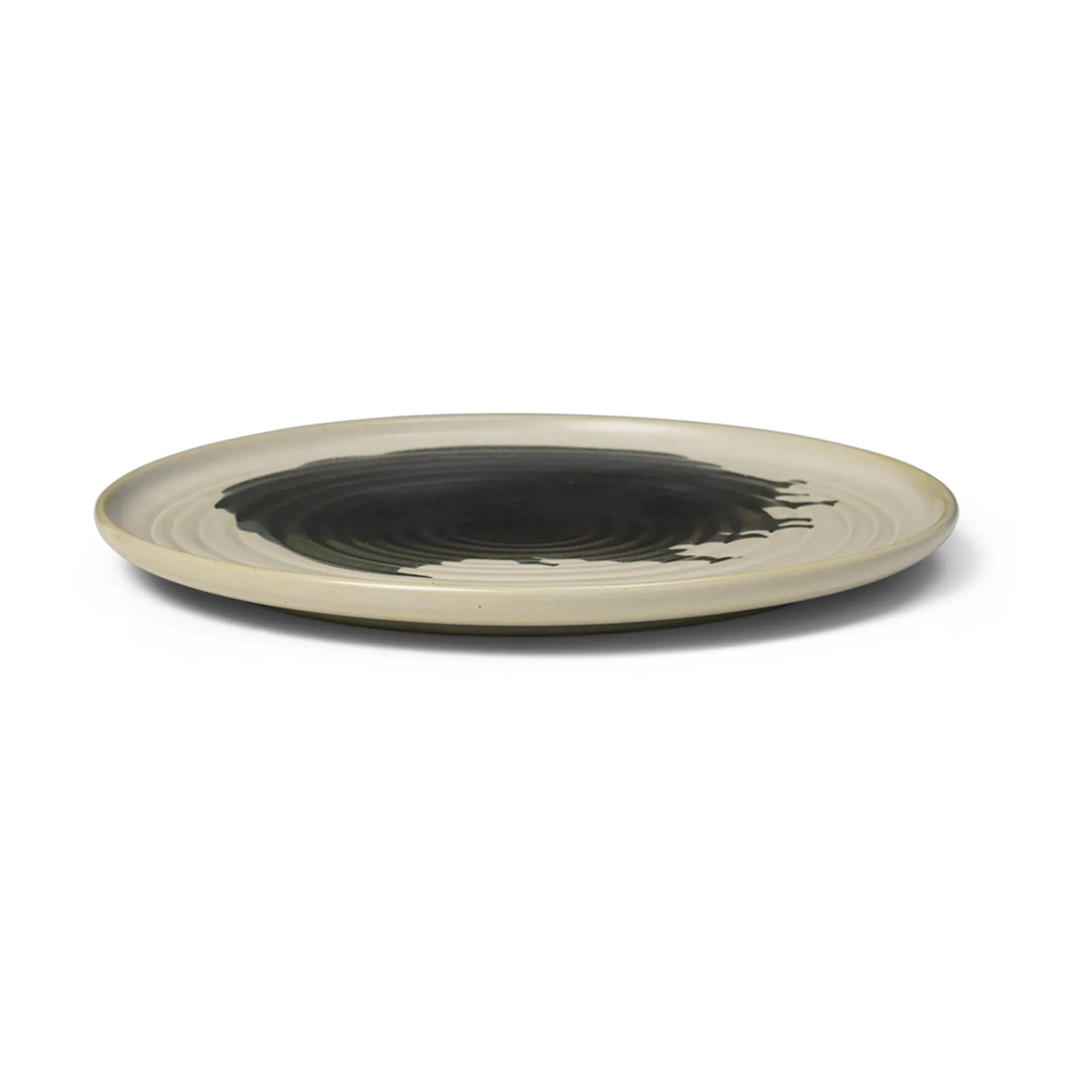 Omhu plate ⌀26.5 cm, off white-charcoal Ferm Living