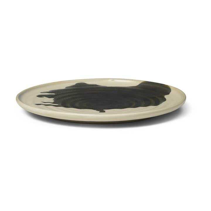 Omhu small plate ⌀21 - off white-charcoal - Ferm Living