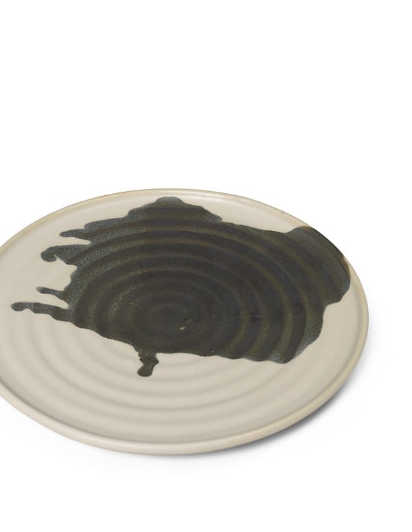 Omhu small plate ⌀21, off white-charcoal Ferm Living