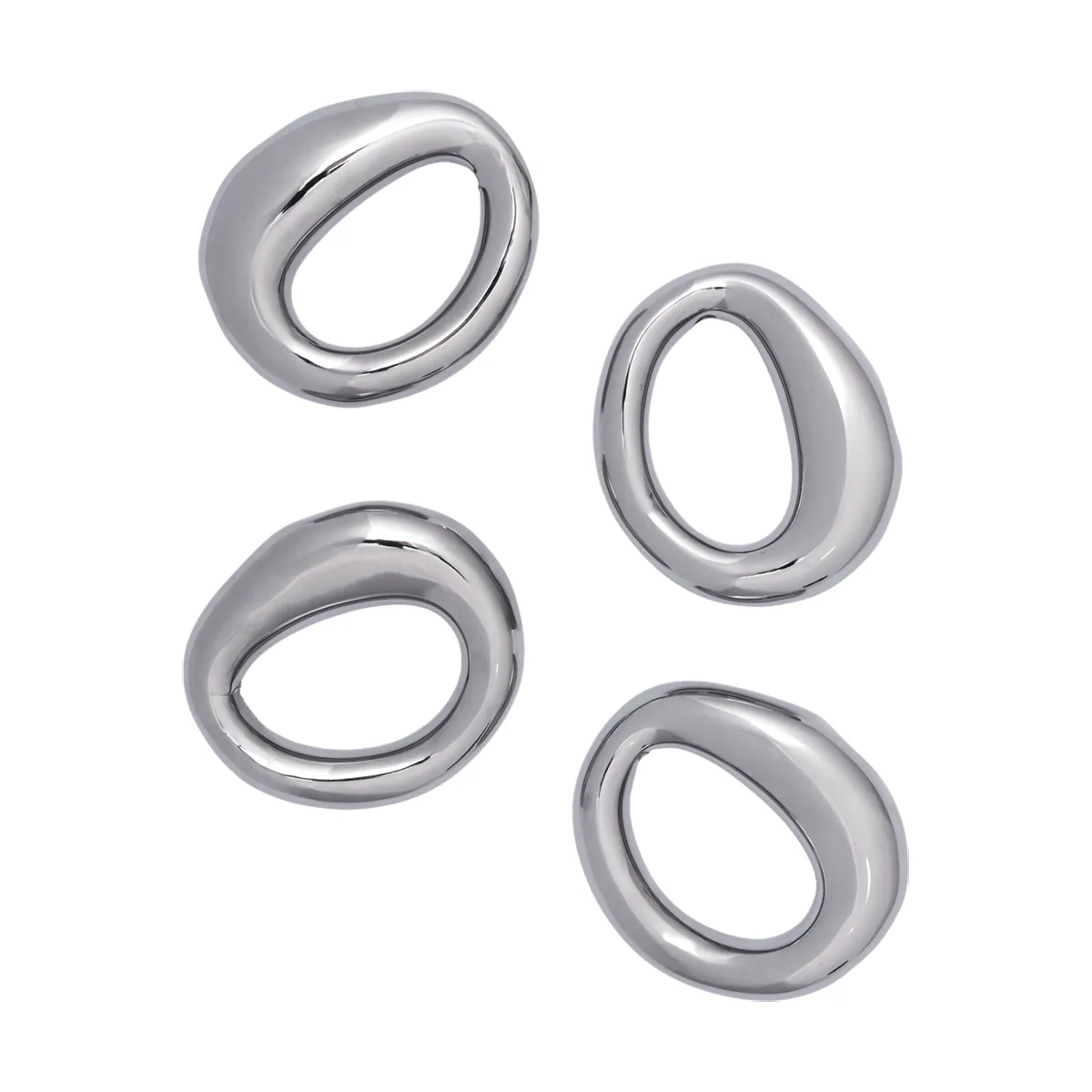 Orrith napkin ring 4-pack, Silver Ferm Living