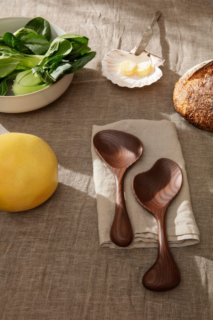 Os salad cutlery 2 pieces, Dark brown Ferm Living