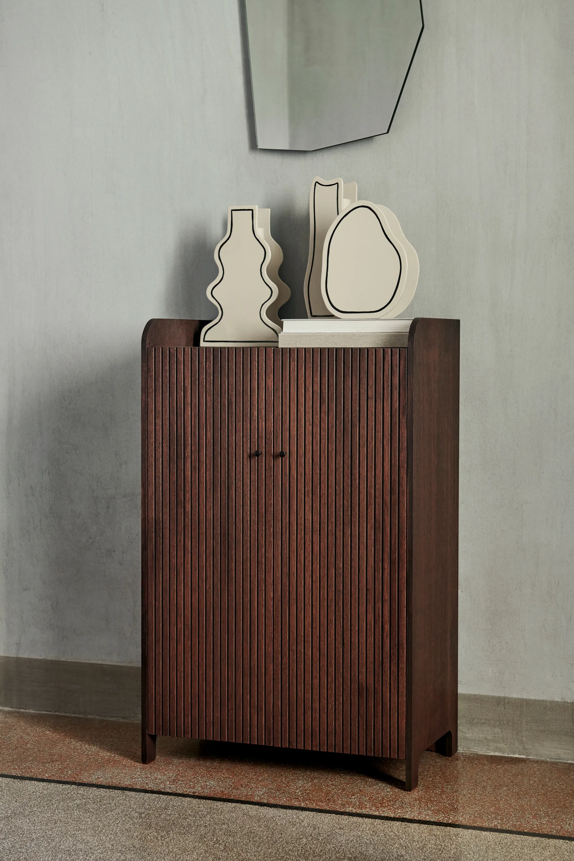 Paste vase curvy 36 cm, Off-white Ferm Living