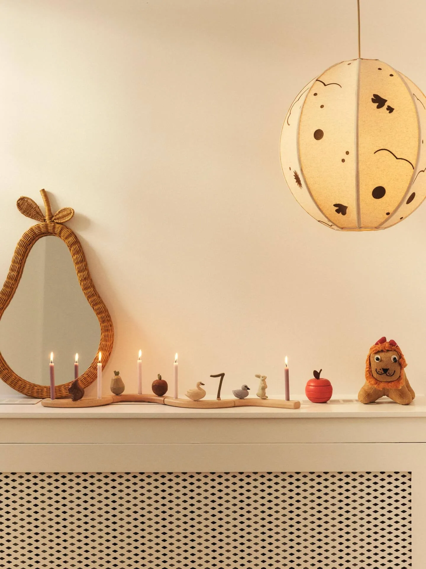 Pear braided mirror, Natural Ferm Living
