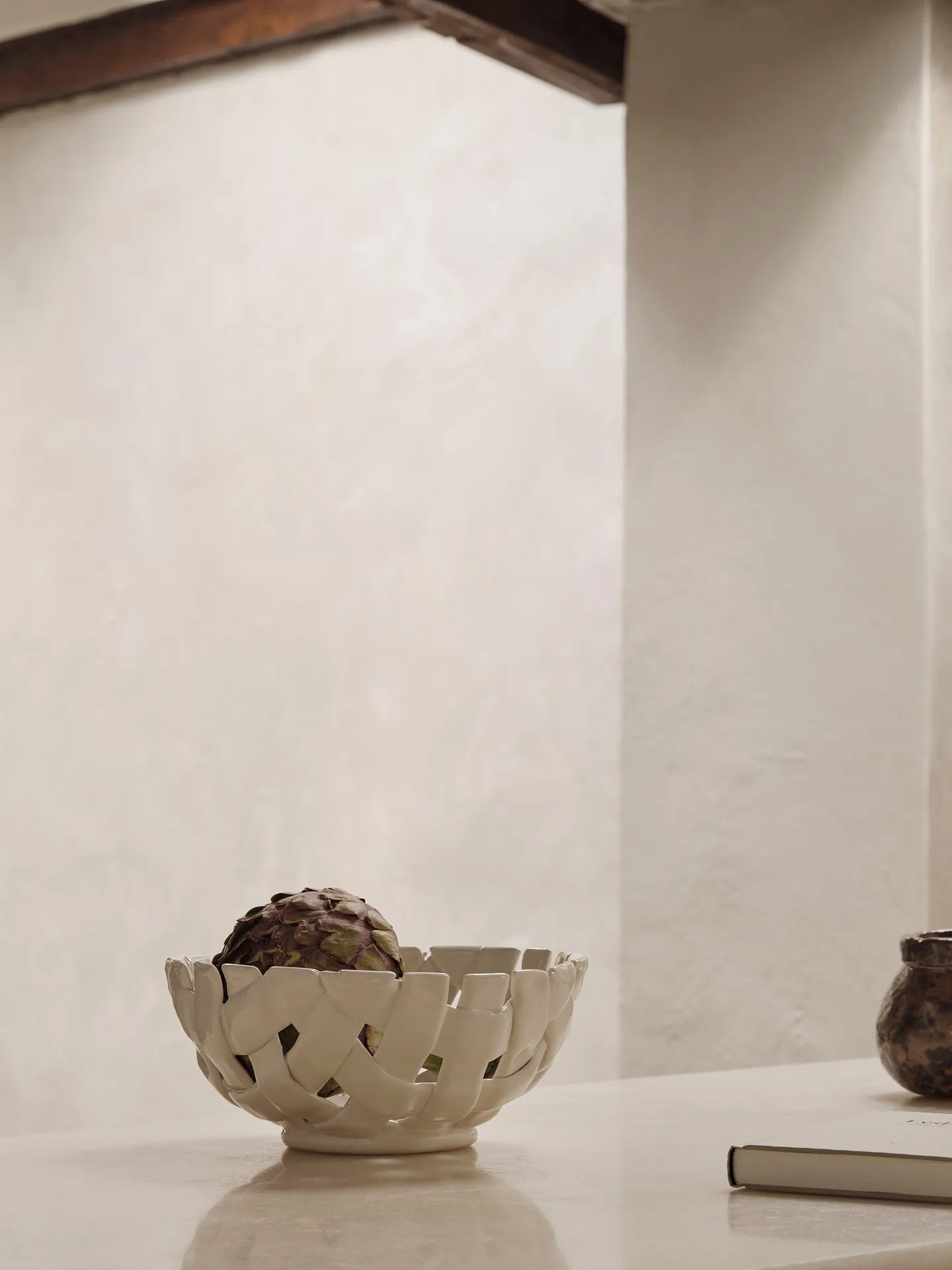 Plait bowl Ø24 cm, Off white Ferm Living