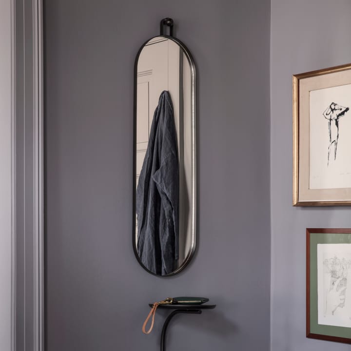 Poise oval mirror, black Ferm Living