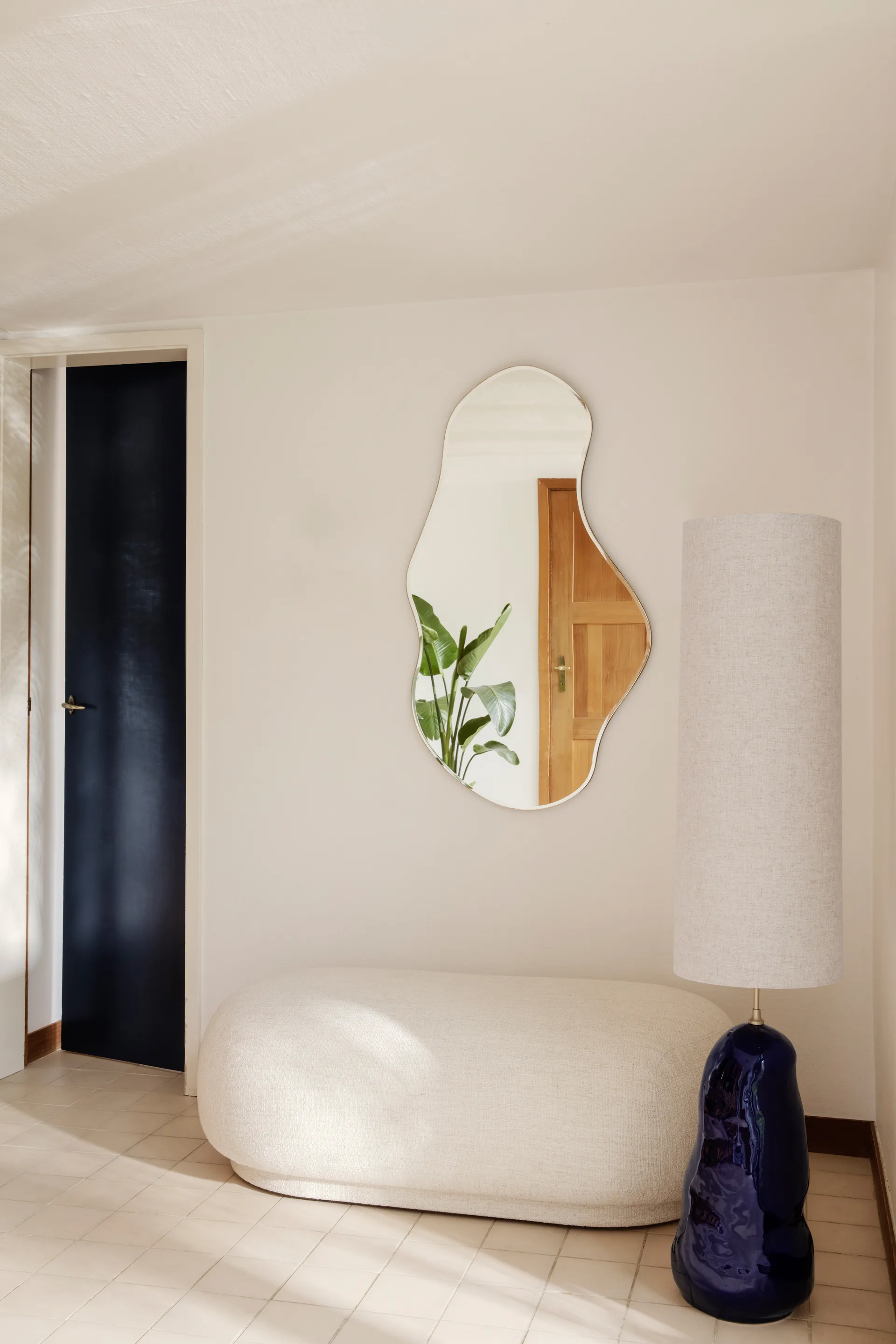 Pond mirror large, Brass Ferm Living