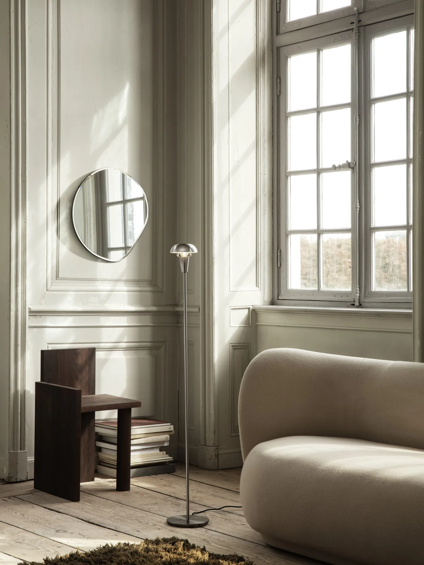 Pond mirror, Small dark chrome Ferm Living