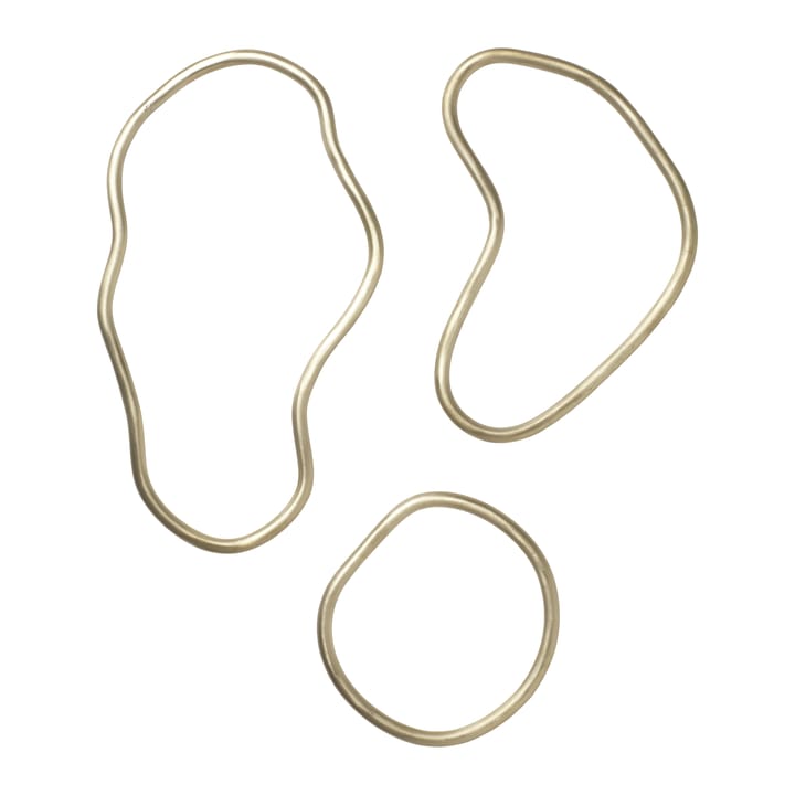 Pond trivet 3 pieces, Brass ferm LIVING